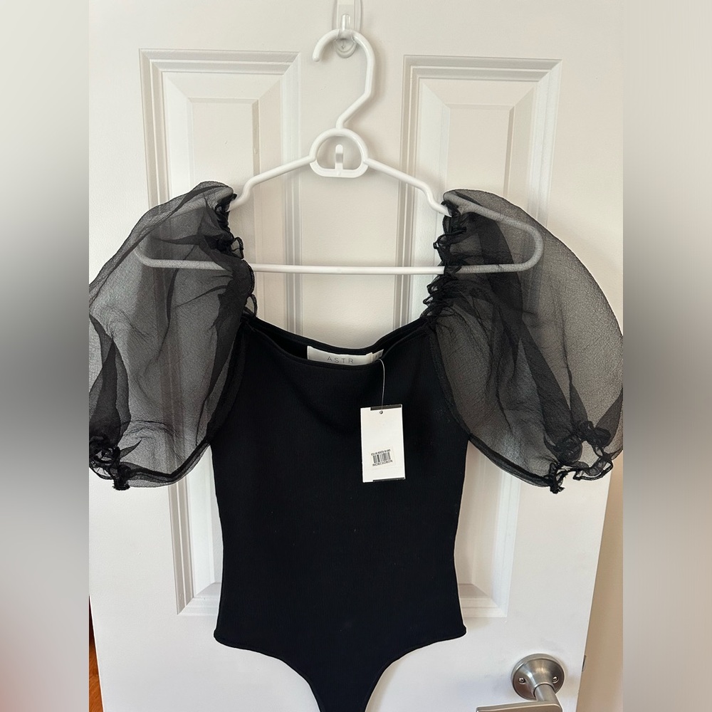 ASTR The Label Black Bodysuit